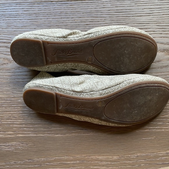 Lucky Brand Ballet Flat Size 8 Emmie Cobblestone Sashiko Diamond Print - Picture 2 of 3